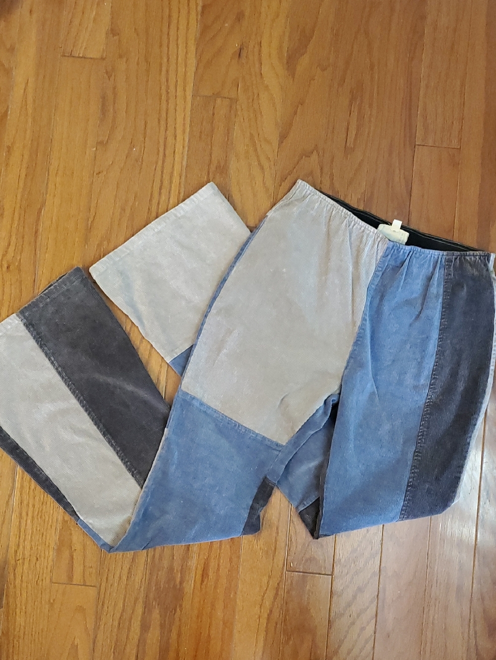 Oli & Hali Corduroy Pants Bootcut Patchwork Block Color Size Mediun 70’s Groovy